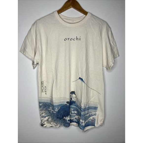 Orochi Men's Large Beige T-Shirt READ - Picture 1 of 8